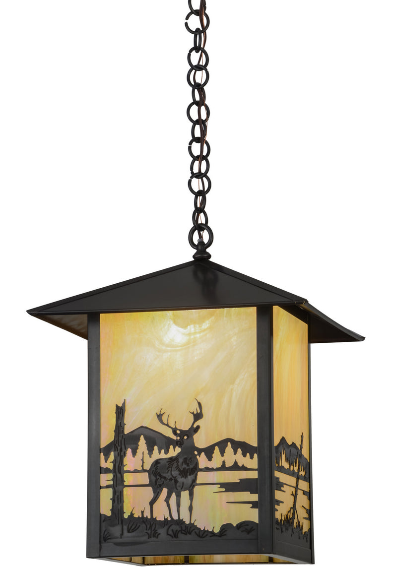 Meyda Tiffany 96327 One Light Pendant, Craftsman Brown