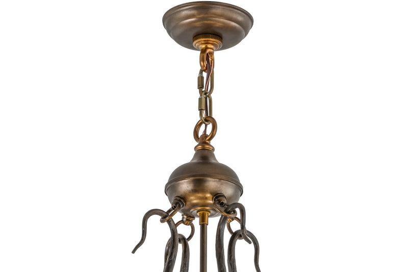 Meyda Tiffany 98896 Six Light Inverted Pendant Hardware, Antique Copper