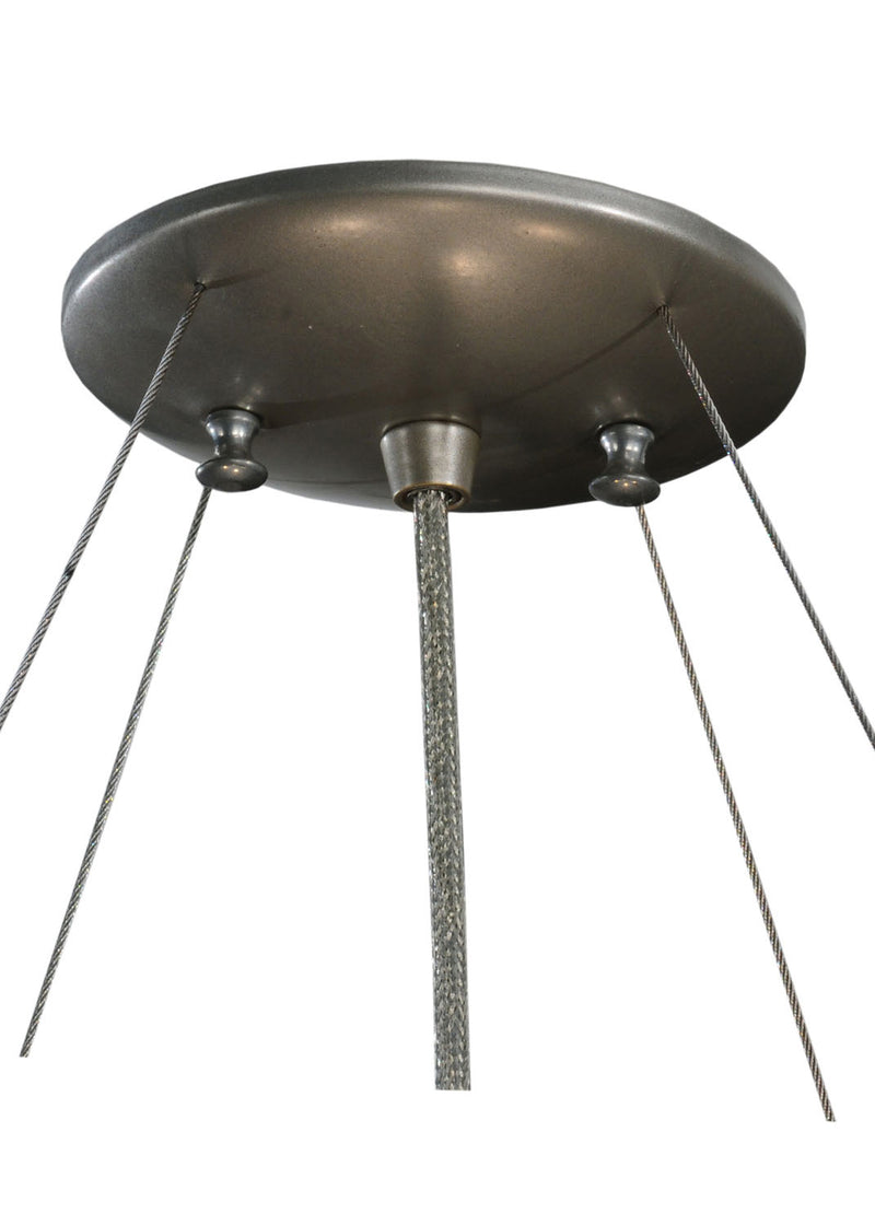 Meyda Tiffany 104580 Four Light Inverted Pendant Hardware, Brushed Nickel