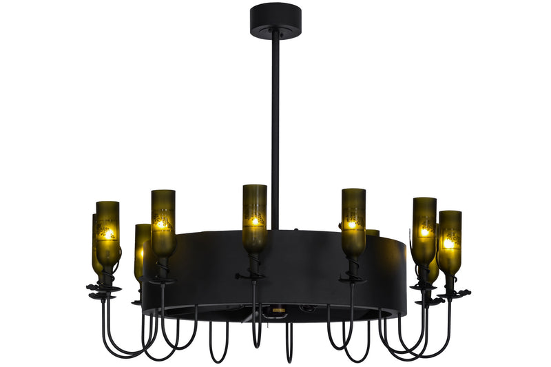 Meyda Tiffany 110041 12 Light Chandel-Air, Black Metal
