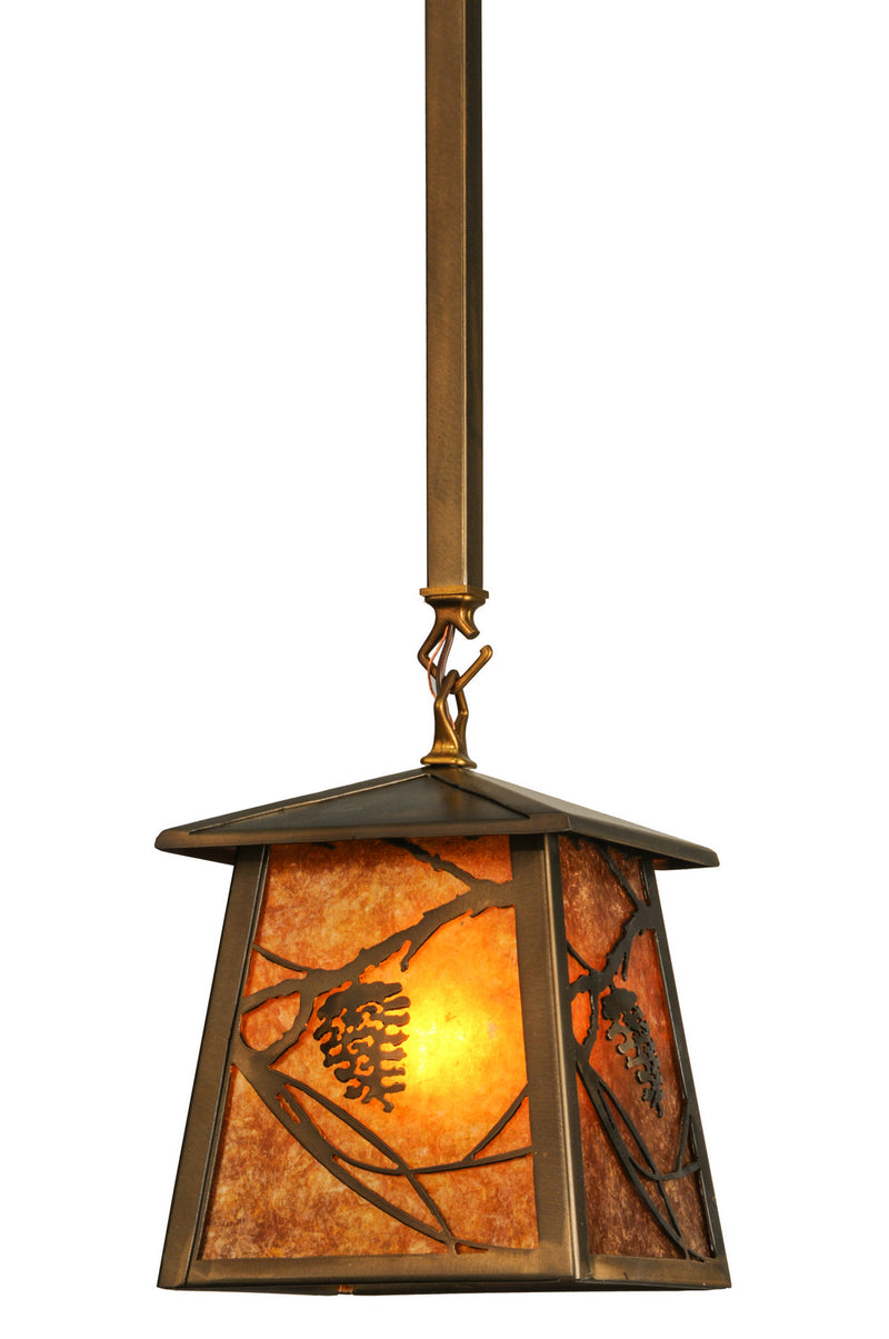 Meyda Tiffany 110915 One Light Mini Pendant, Antique Copper