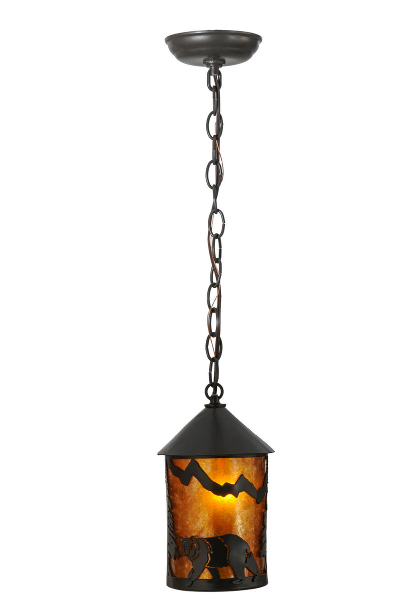 Meyda Tiffany 112953 One Light Mini Pendant, Timeless Bronze