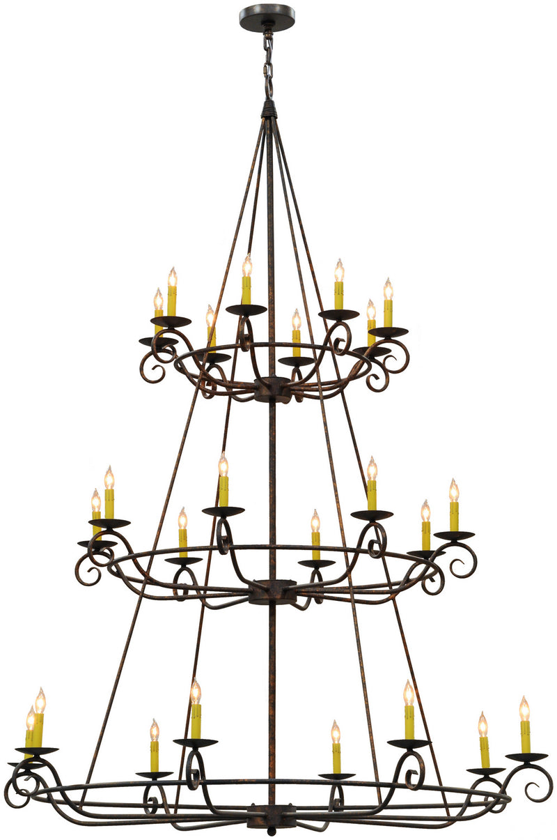 Meyda Tiffany 115255 24 Light Chandelier, Gilded Tobacco