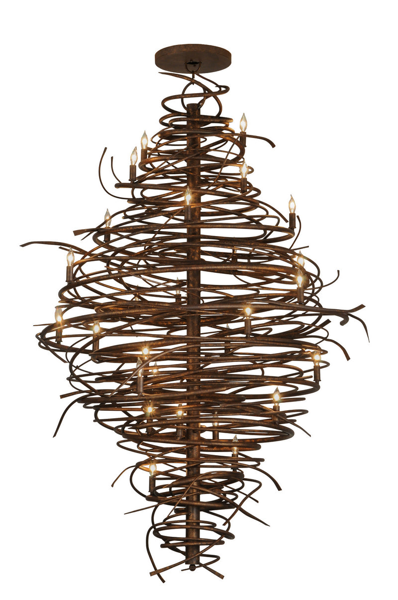 Meyda Tiffany 115340 28 Light Chandelier, Antique Rust