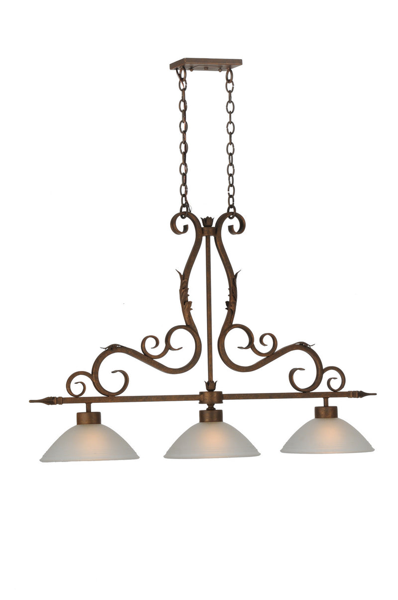 Meyda Tiffany 115763 Three Light Island Pendant, Antique Rust