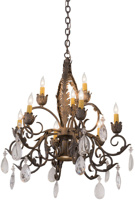 Meyda Tiffany 116318 Ten Light Chandelier, French Bronze