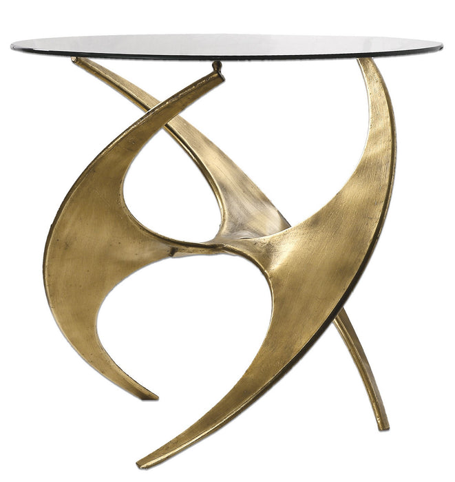 Uttermost 24516 Accent Table, Antique Gold