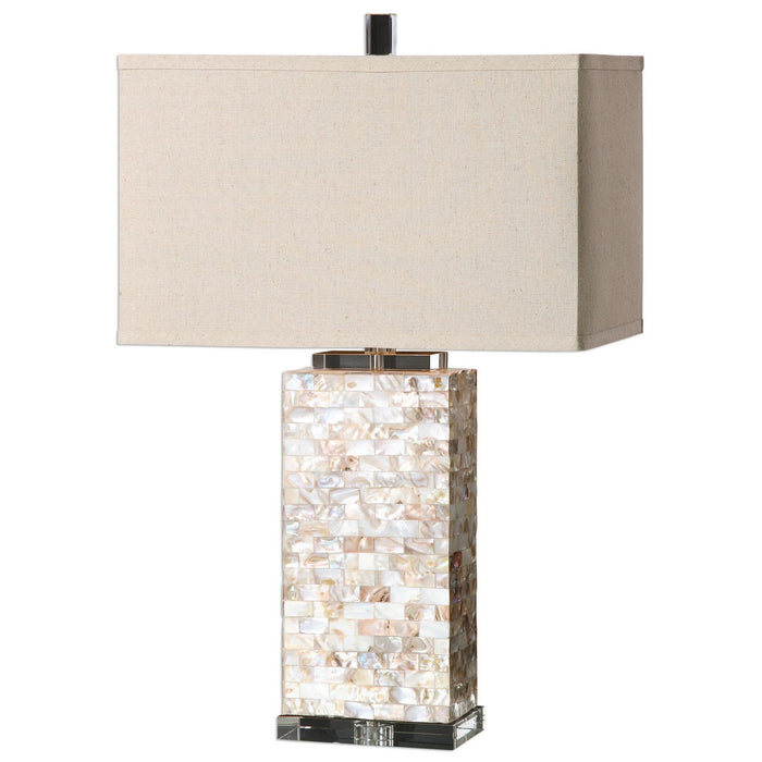 Uttermost 27026-1 One Light Table Lamp, Capiz Shell