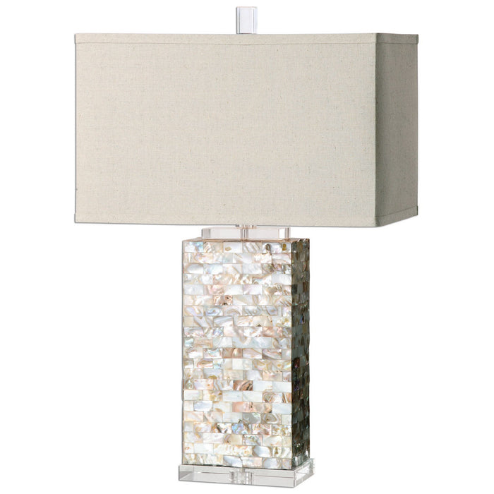 Uttermost 27026-1 One Light Table Lamp, Capiz Shell
