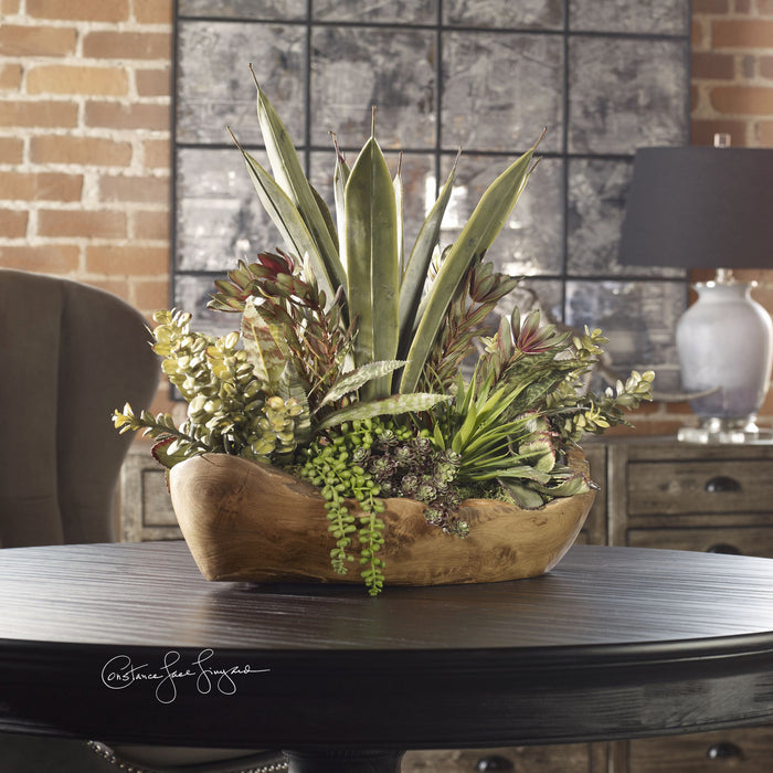 Uttermost 60119 Bowl, Natural Teak
