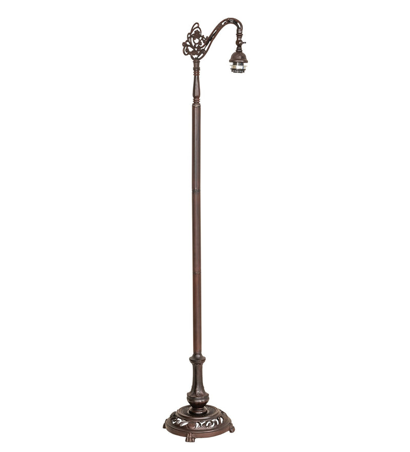 Meyda Tiffany 119647 One Light Bridge Arm Floorbase, Mahogany Bronze