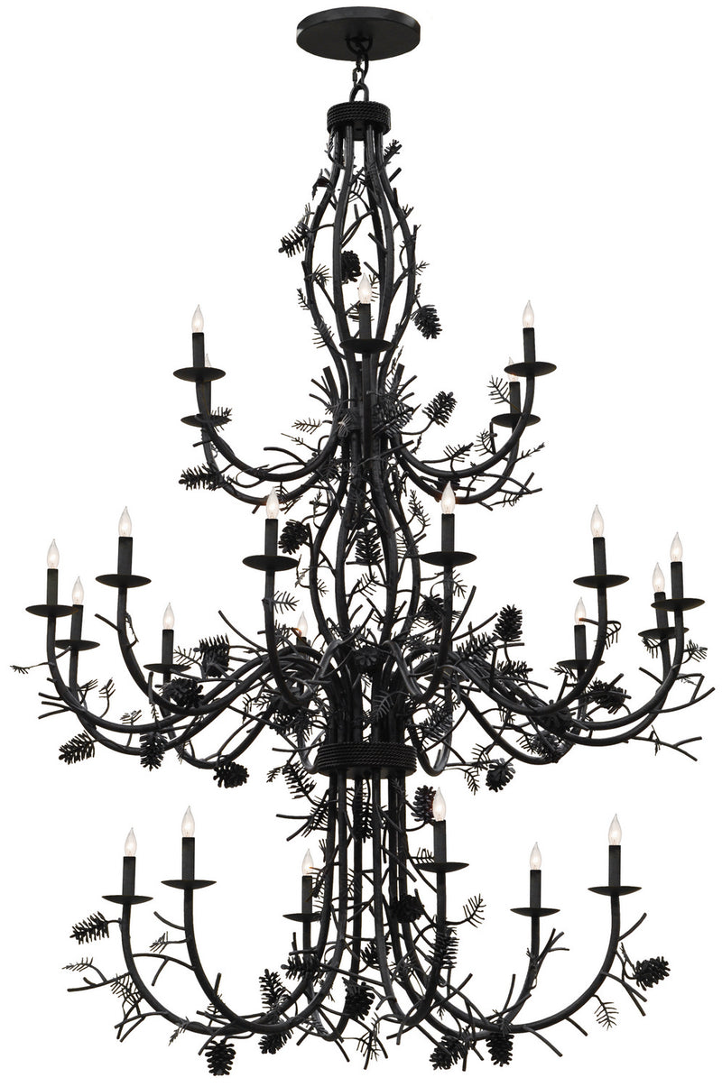Meyda Tiffany 119768 24 Light Chandelier, Chestnut