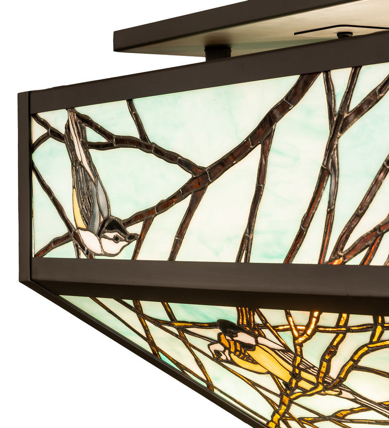 Meyda Tiffany 129417 Four Light Flushmount, Oil Rubbed Bronze