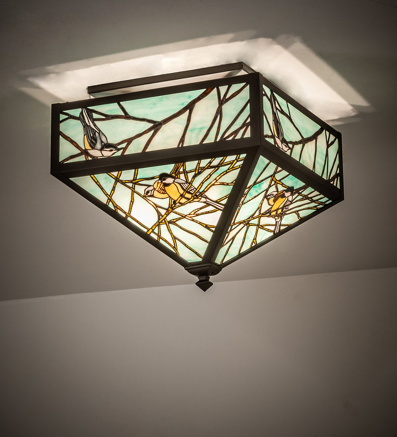 Meyda Tiffany 129417 Four Light Flushmount, Oil Rubbed Bronze