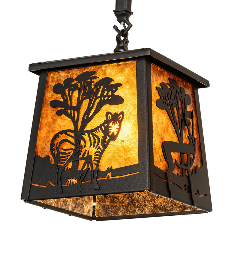 Meyda Tiffany 130904 Three Light Island Pendant, Textured Black
