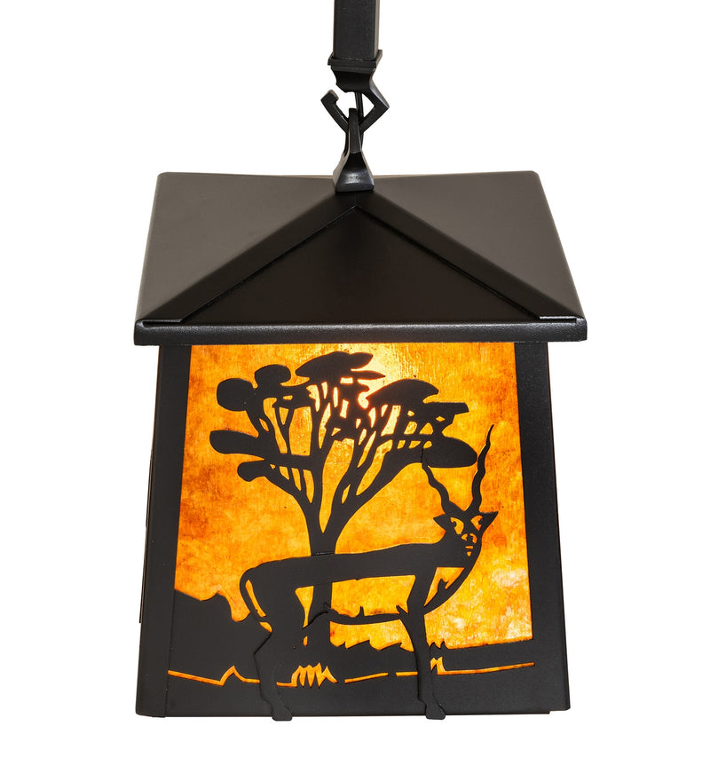 Meyda Tiffany 130904 Three Light Island Pendant, Textured Black