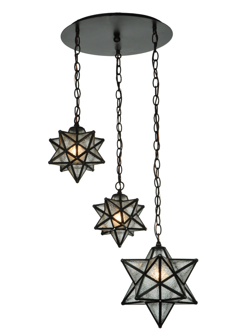 Meyda Tiffany 130969 Three Light Pendant, Oil Rubbed Bronze