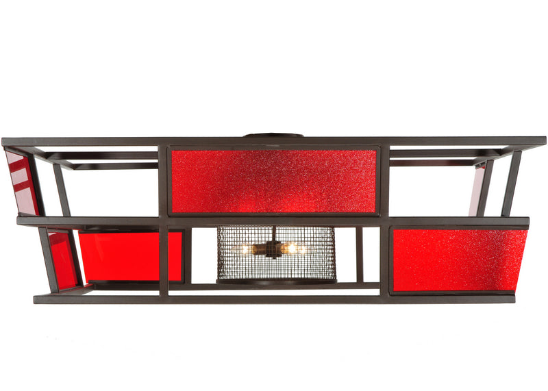 Meyda Tiffany 131284 Eight Light Flushmount, Cafe Noir