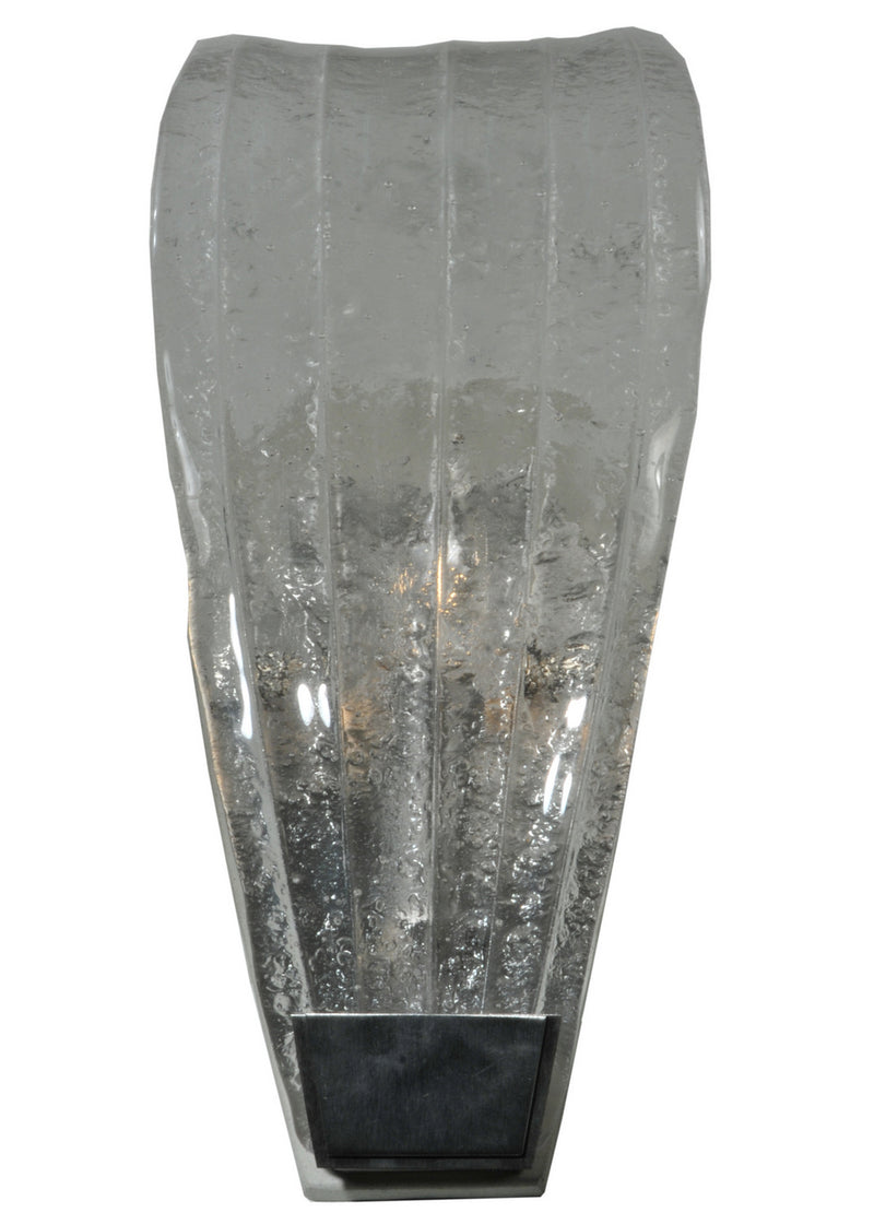 Meyda Tiffany 131654 One Light Wall Sconce, Brushed Stainless Steel