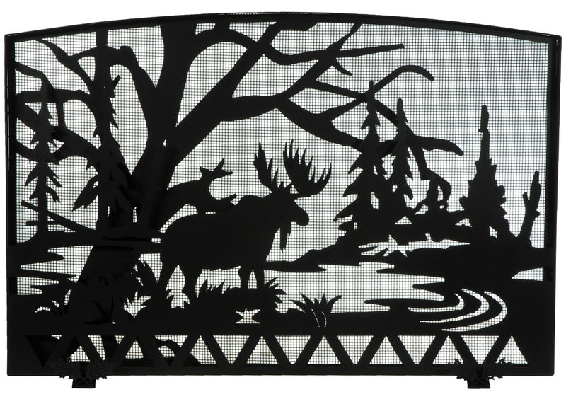 Meyda Tiffany 131936 Fireplace Screen, Textured Black Mesh