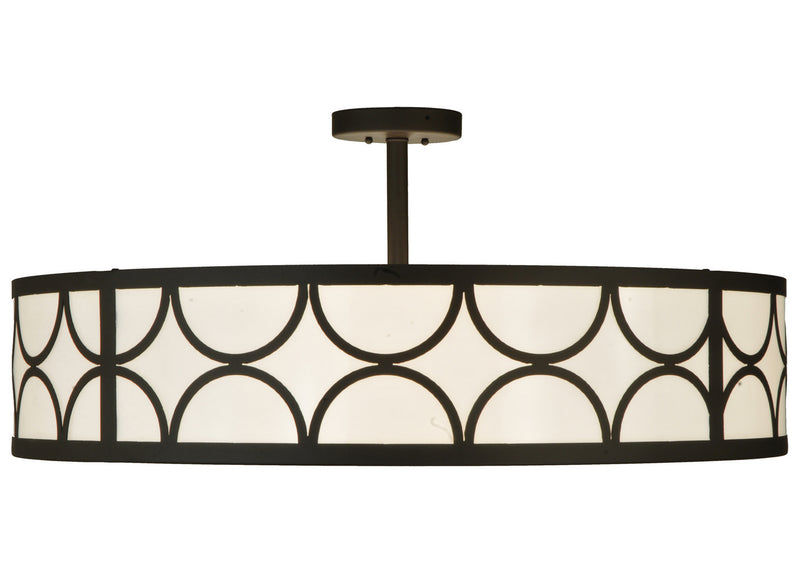 Meyda Tiffany 132744 Four Light Semi-Flushmount, Oil Rubbed Bronze