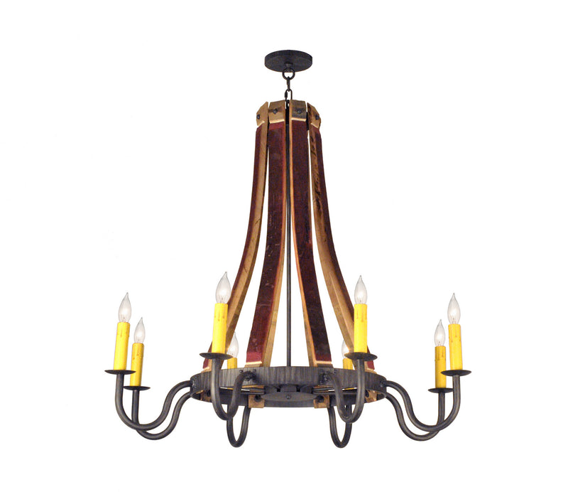 Meyda Tiffany 132914 Eight Light Chandelier, Antique Iron Gate