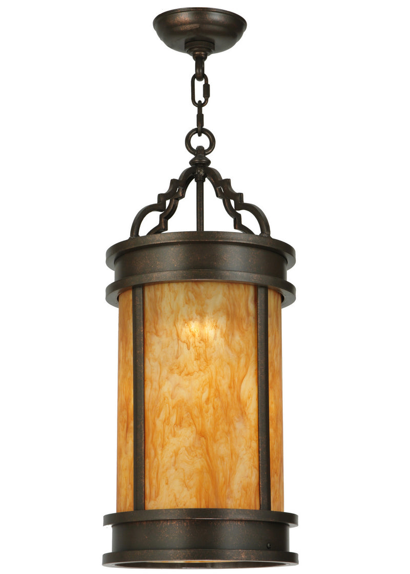 Meyda Tiffany 133307 One Light Pendant, Gilded Tobacco