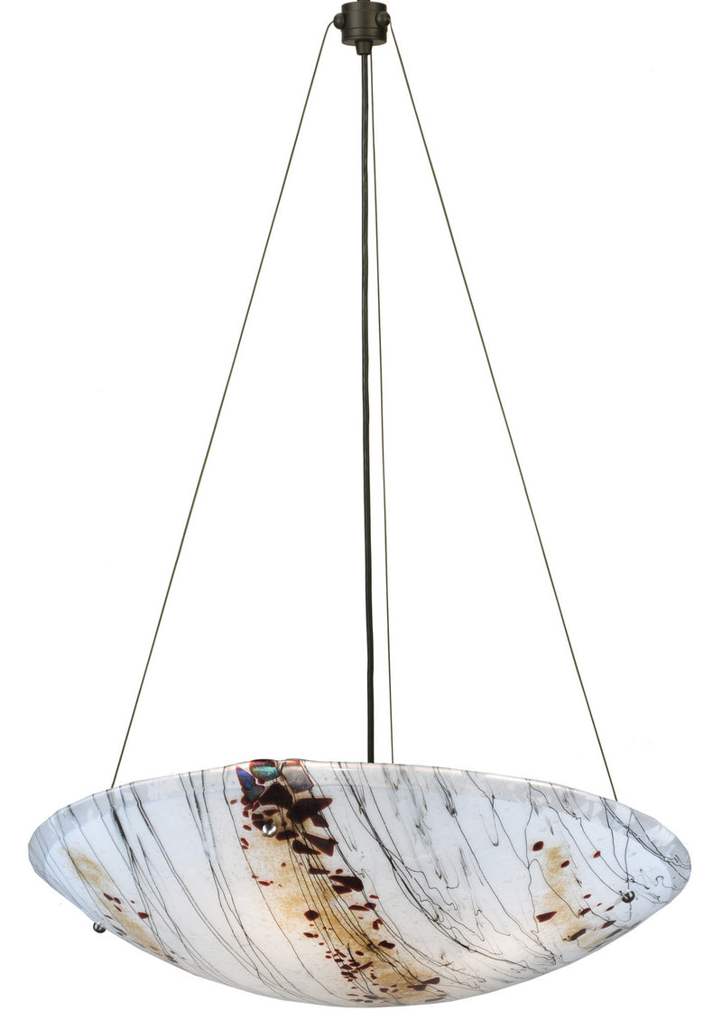 Meyda Tiffany 133979 Three Light Pendant, Craftsman Brown