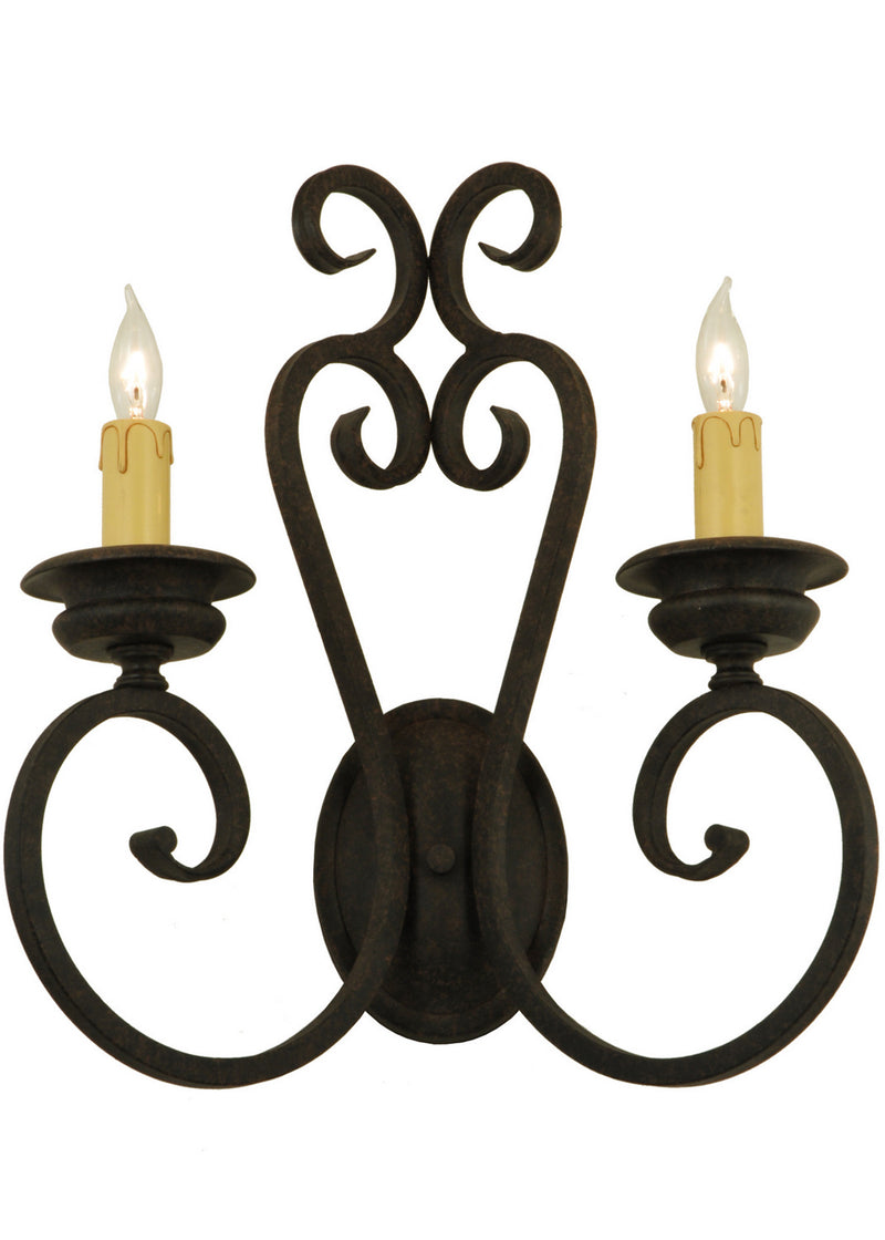 Meyda Tiffany 134703 Two Light Wall Sconce, Coffee Bean