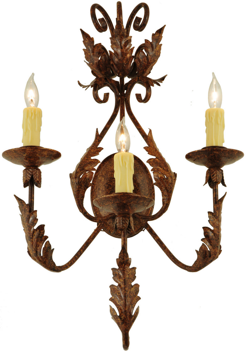 Meyda Tiffany 135057 Three Light Wall Sconce, Oxide Bronze
