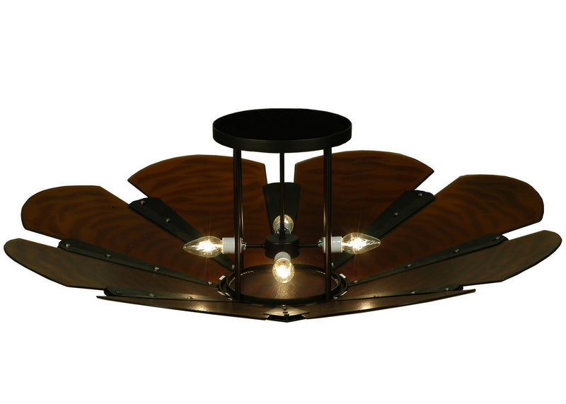 Meyda Tiffany 135083 Six Light Semi-Flushmount, Mahogany Bronze