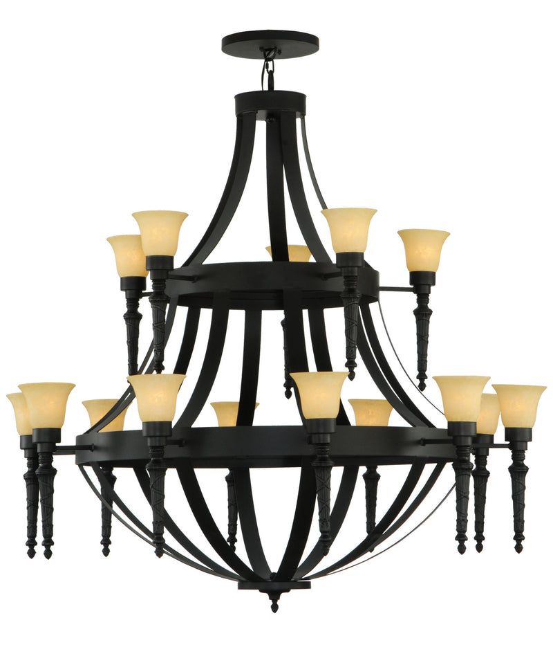 Meyda Tiffany 135086 15 Light Chandelier, Blackwash