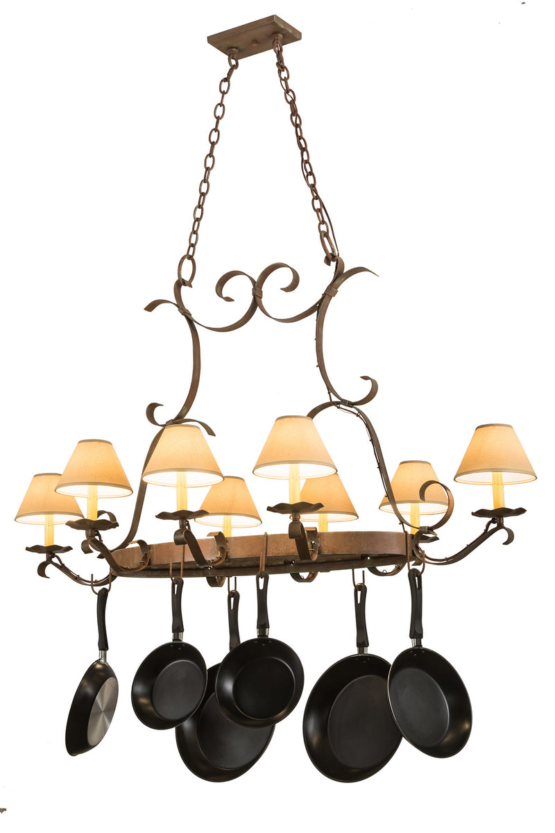 Meyda Tiffany 135409 Eight Light Pot Rack, Custom