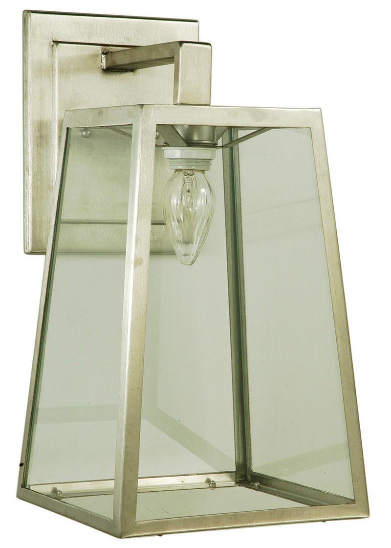 Meyda Tiffany 135637 One Light Wall Sconce, Brushed Stainless Steel