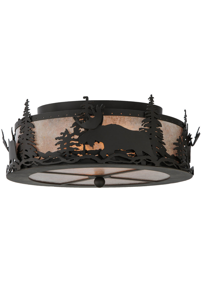 Meyda Tiffany 136320 Two Light Flushmount, Oil Rubbed Bronze