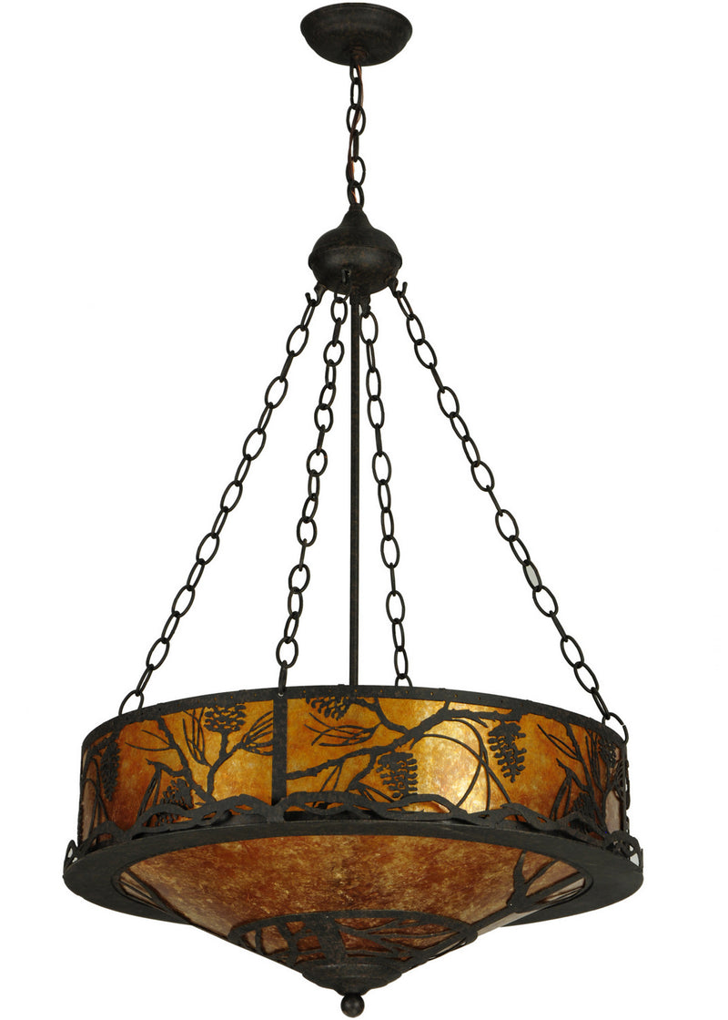 Meyda Tiffany 136510 Four Light Inverted Pendant, Coffee Bean