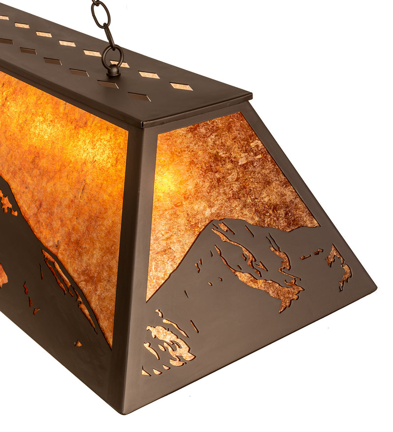 Meyda Tiffany 136601 Nine Light Oblong Pendant, Oil Rubbed Bronze