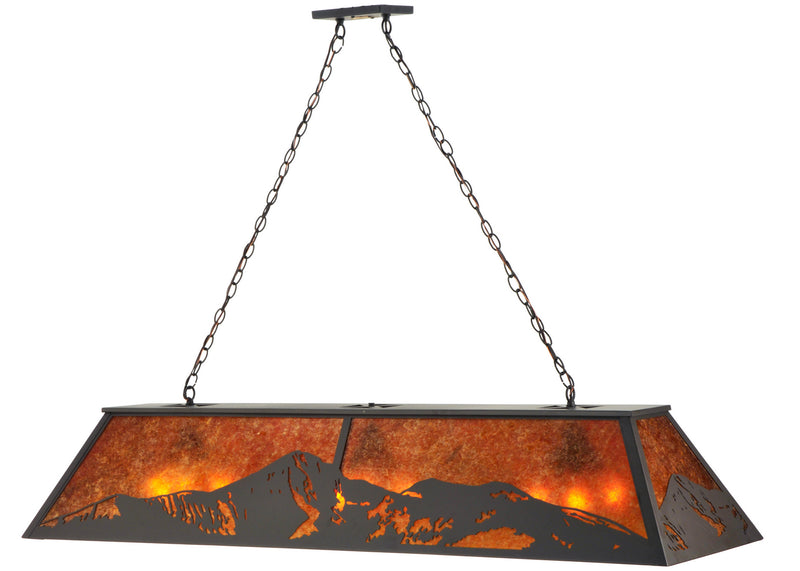 Meyda Tiffany 136601 Nine Light Oblong Pendant, Oil Rubbed Bronze