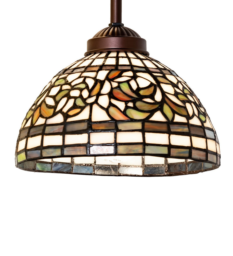 Meyda Tiffany 136653 One Light Pendant, Mahogany Bronze