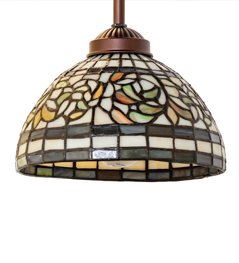 Meyda Tiffany 136653 One Light Pendant, Mahogany Bronze
