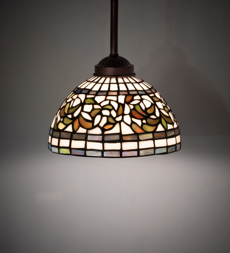 Meyda Tiffany 136653 One Light Pendant, Mahogany Bronze