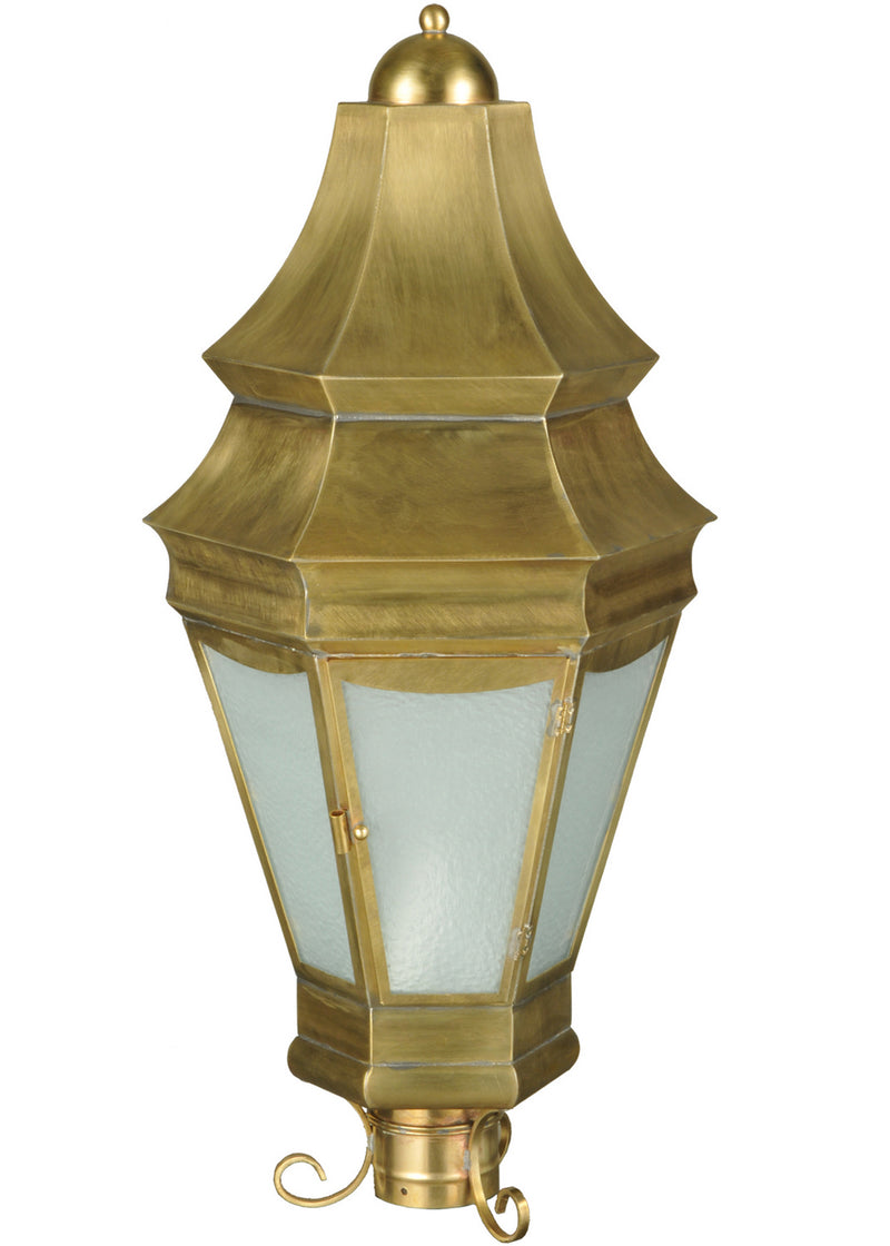 Meyda Tiffany 136812 One Light Post Mount, Brushed Brass