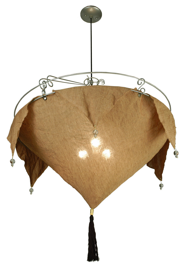 Meyda Tiffany 136916 Three Light Pendant, Sparkle Silver