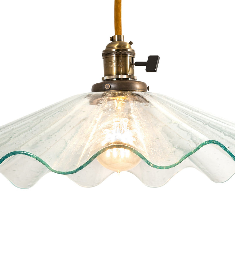 Meyda Tiffany 137200 One Light Pendant, Antique Brass