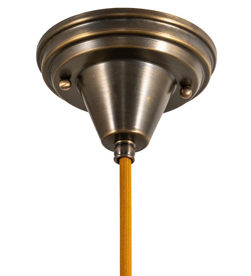 Meyda Tiffany 137200 One Light Pendant, Antique Brass