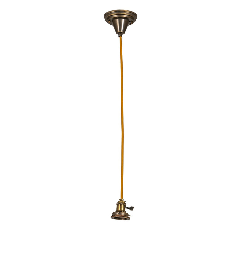Meyda Tiffany 137200 One Light Pendant, Antique Brass