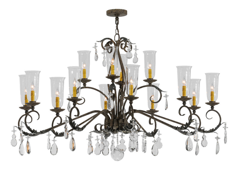 Meyda Tiffany 138846 14 Light Chandelier, French Bronze