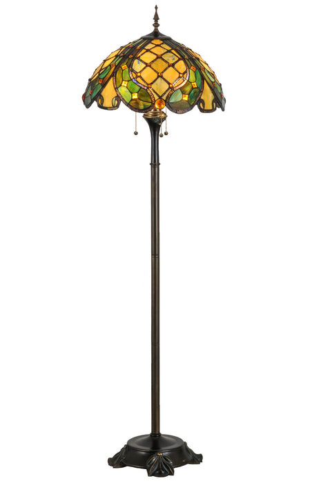 Meyda Tiffany 139421 Three Light Floor Lamp, Mahogany Bronze