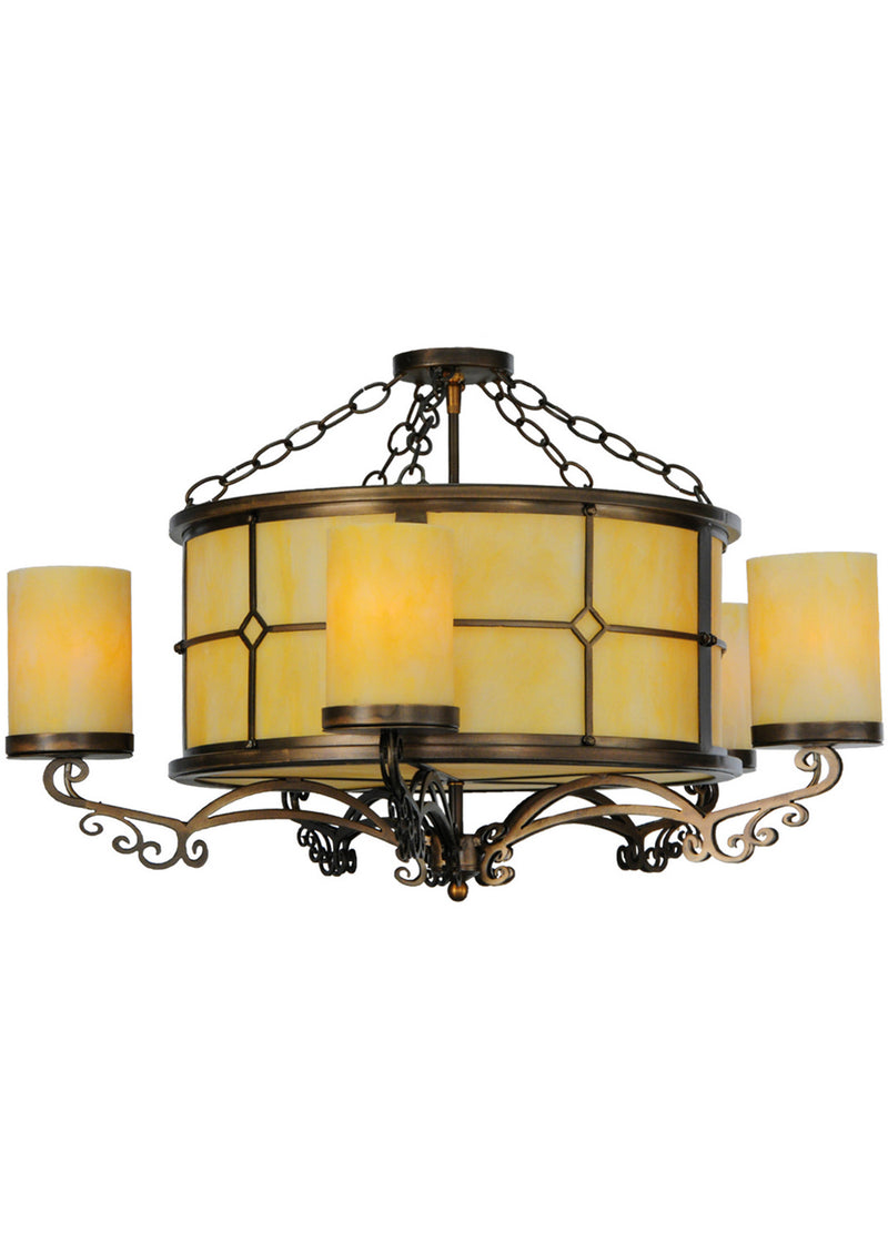 Meyda Tiffany 139481 Ten Light Chandelier, Antique Copper