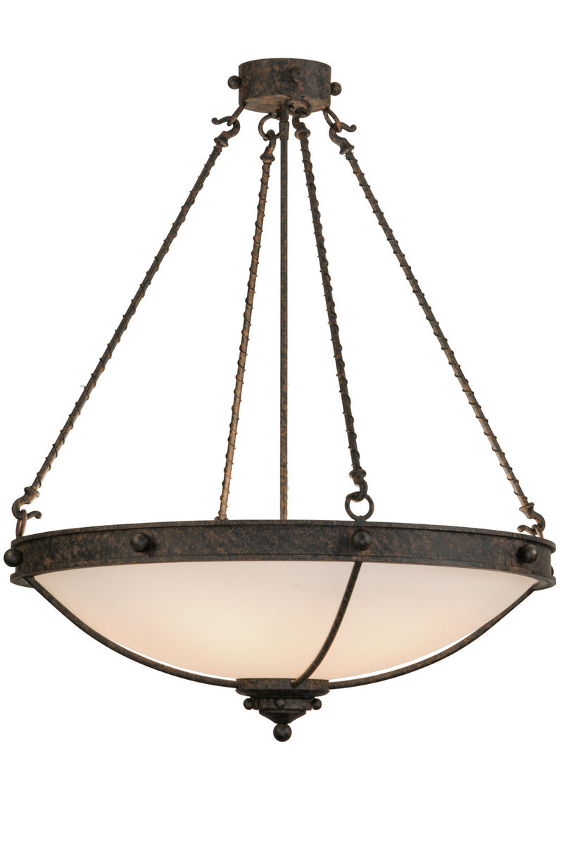 Meyda Tiffany 139821 Six Light Semi-Flushmount, Coffee Bean